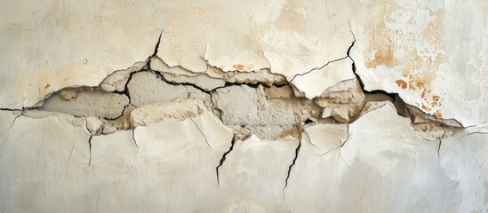 Cracked walls caused by earthquake and subpar materials.
