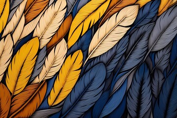 bird feathers background pattern, banner, wings background picture, seamless background