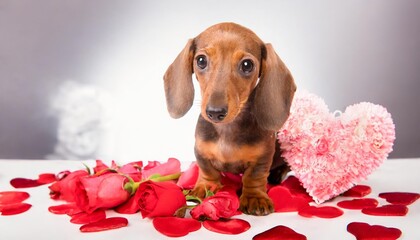 valentine dachshund puppy