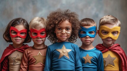 Superhero Kids Illustration - Powered by Adobe