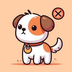 cute dog cartoon style illustration
