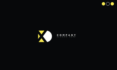 XD Alphabet letters Initials Monogram logo DX, X and D