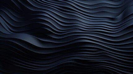 Abstract black waved background with elegant texture pattern for design and art projects
