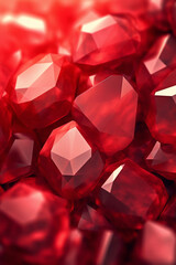 Rendered Ruby Red Gemstone Abstract Background