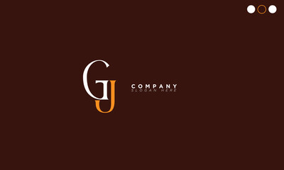GJ Alphabet letters Initials Monogram logo JG, G and J