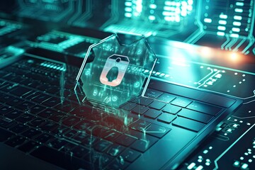 Signifies defense against cyber threats, data protection, and online safety
