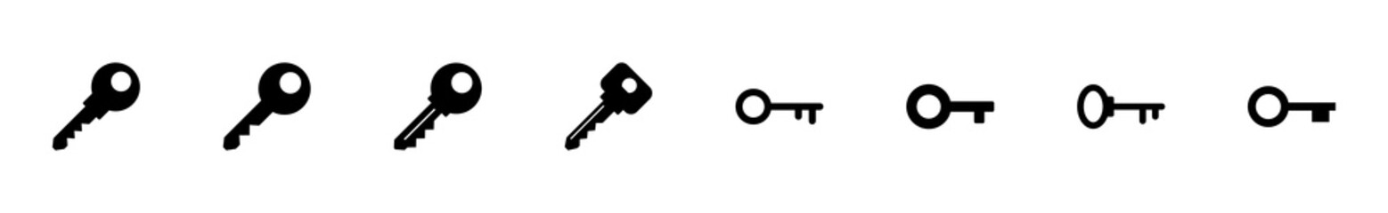 Key icon set. Key vector icon. Key symbol
