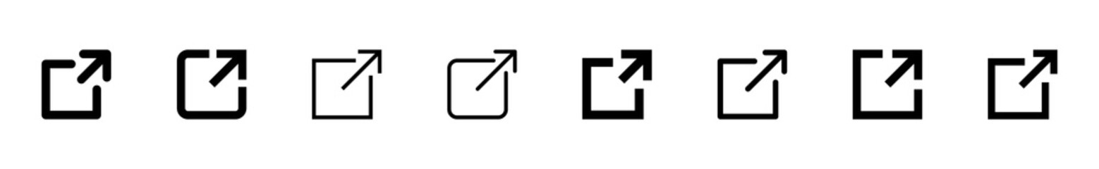 Fototapeta premium External link icon set. link icon vector. hyperlink symbol