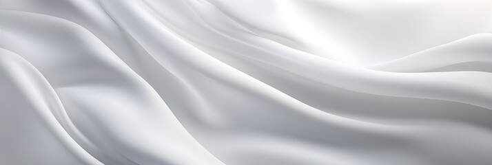 Obraz premium white satin fabric background banner