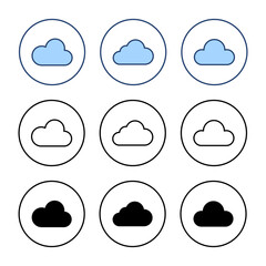 Cloud icon vector. cloud sign and symbol