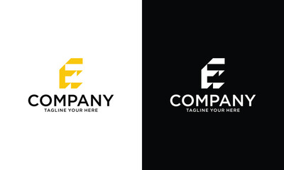 letter E logo design for company initials