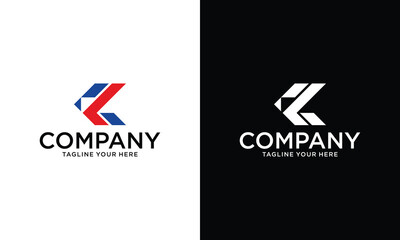 Modern abstract letter L K KL logo initial based Monogram icon vector.