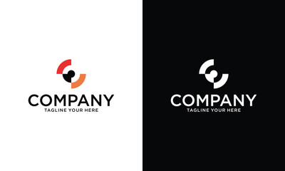 Letter C, Secure Logo With Key Hole Symbol