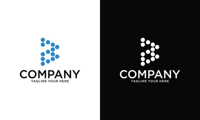 B & P Letters joint logo design vector template - Vector