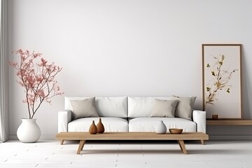 Fototapeta na wymiar white sofa in a room