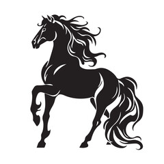 Obraz na płótnie Canvas horse silhouette isolated on white