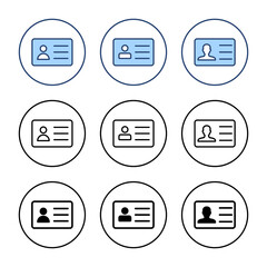 Obraz premium License icon vector. ID card icon. driver license, staff identification card