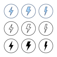 Lightning icon vector. electric sign and symbol. power icon. energy sign