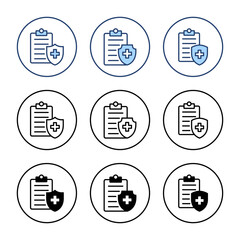 Medical insurance icon vector. health insurance sign and symbol