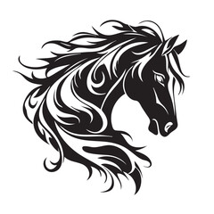 Fototapeta premium Horse Head Silhouette