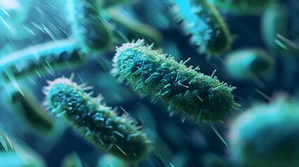Fototapeta premium close up of bacterium - abstract background