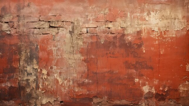 design wall red background illustration paint brick, vibrant paper, interior exterior design wall red background