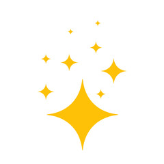 Clean sparkle vector star icon. Star shine bright twinkle glow effect glitter spark fresh symbol. - obrazy, fototapety, plakaty