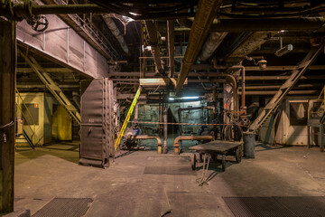 Old Abandoned Historic Industrial Power Plant in Silesia, Poland, Europe