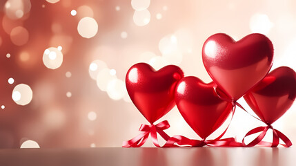 Vibrant Valentine's Day background, hearts background
