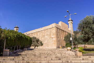 The Cave of the Patriarchs (Tomb of the Patriarchs, Machpelah), a religious shrine, in the downtown...