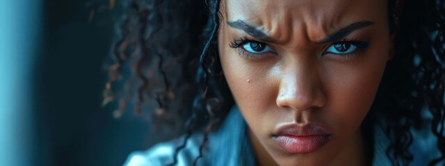 Black Female Angry Beautiful Spacious Setting Generative AI