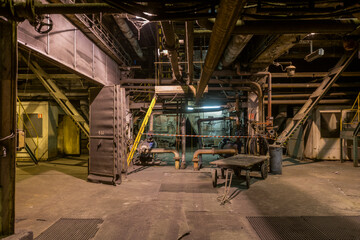 Old Abandoned Historic Industrial Power Plant in Silesia, Poland, Europe