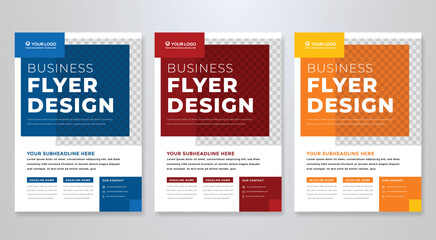 business flyer template with minimalist layout and modern style use for promotion kit and product publication