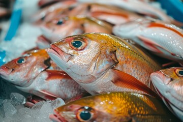 Fish factory. Background with selective focus and copy space