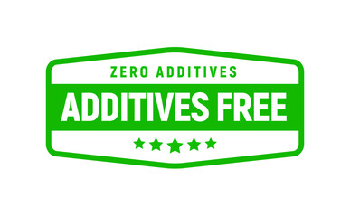 Preservative free badge logo icon stamp. Additives free icon green label sign.