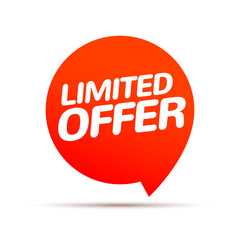 Vibrant Limited Offer Speech Bubble - Bold Discount Promotion Design.