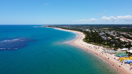Fototapeta na wymiar Aerial View of Coastline North of Bahia, Brazil