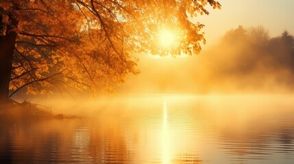 Obraz premium orange sun autumn background illustration yellow warm, foliage harvest, pumpkin sweater orange sun autumn background