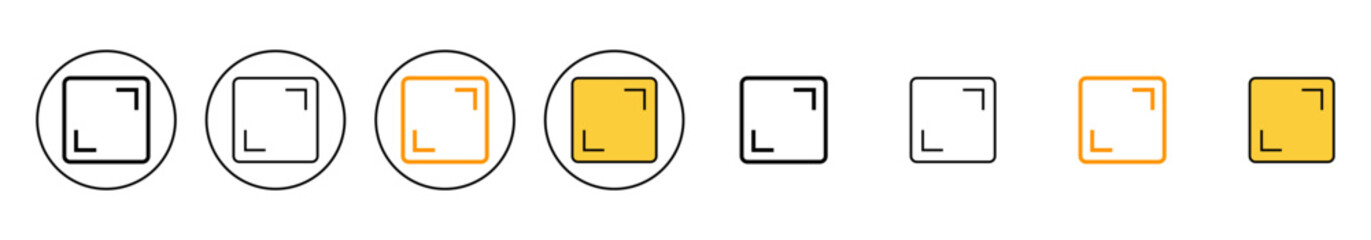 Fullscreen Icon vector. Expand to full screen sign and symbol. Arrows symbol © Lunaraa