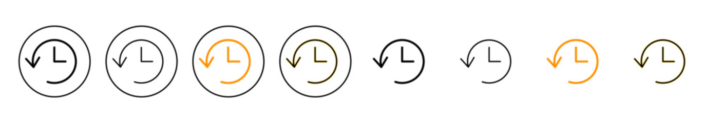 History icon set vector. recent event history sign and symbol