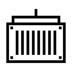 Icono de contenedor. Logística, carga internacional, transporte de mercancía. Ilustración vectorial