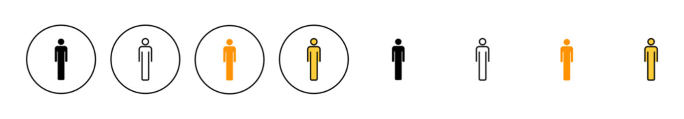 Man icon set vector. male sign and symbol. human symbol