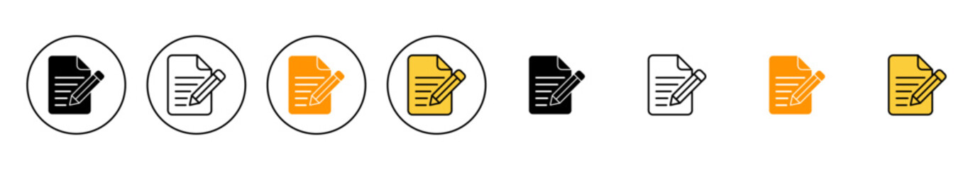 Note icon set vector. notepad sign and symbol