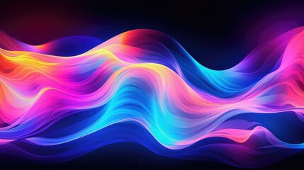 technology wave digital background illustration vibrant motion, futuristic forms, lines shapes technology wave digital background