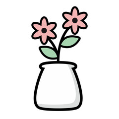 Flower in pot vector illustration 