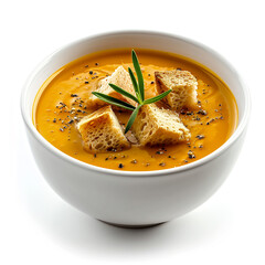 Butternut Squash Soup isolated o white