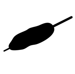 Silhouette Satay Angkringan Vector Illustration