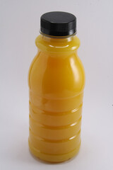 Isolated botlle of orange juice