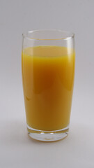 Isolated glass of orange juice