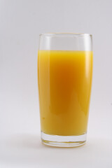 Isolated glass of orange juice